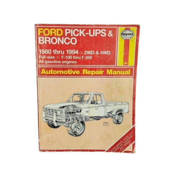 Haynes Ford Pick-Ups & Bronco 1980 thru 1994 2WD & 4WD Automobile Repair… - Picture 1 of 3